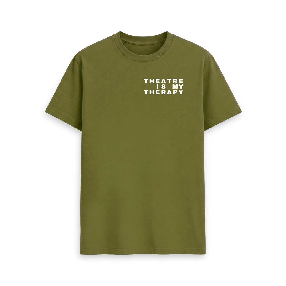Moss Green Printed T-shirt Front