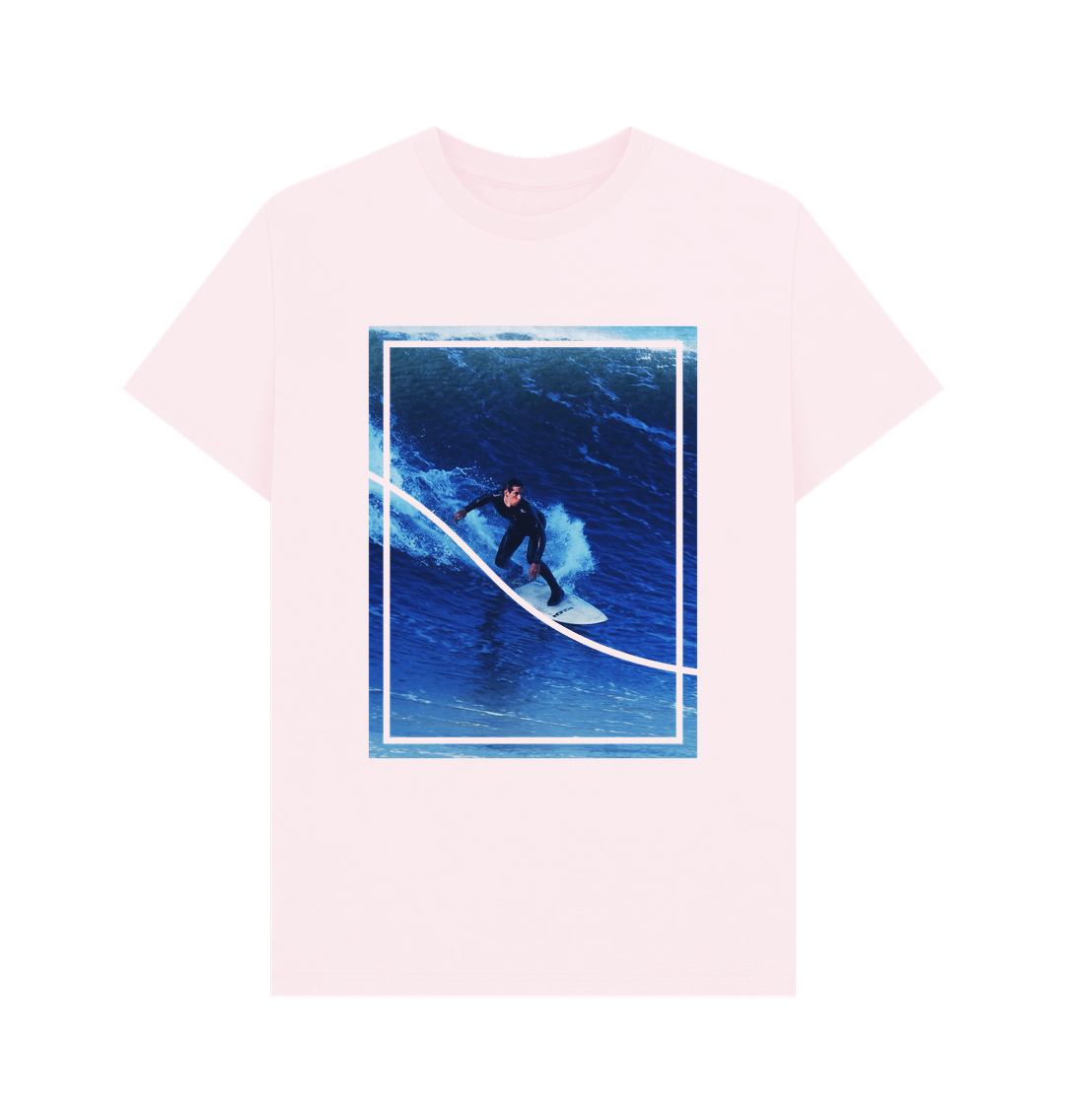 Pink Organic Cotton Men's Photo Surf T-Shirt