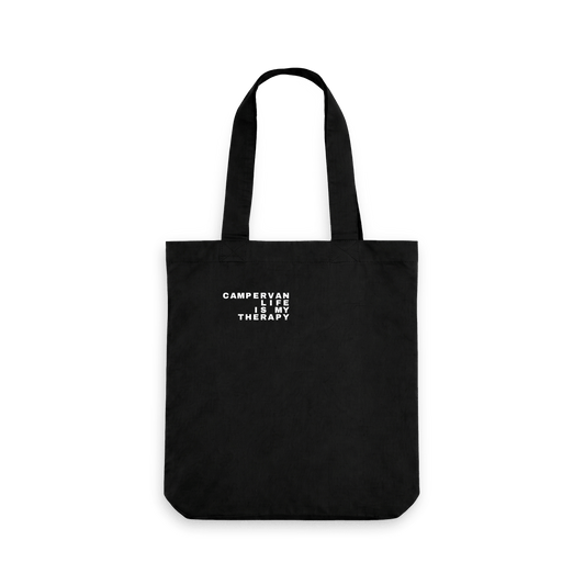 Black Printed Bag Front