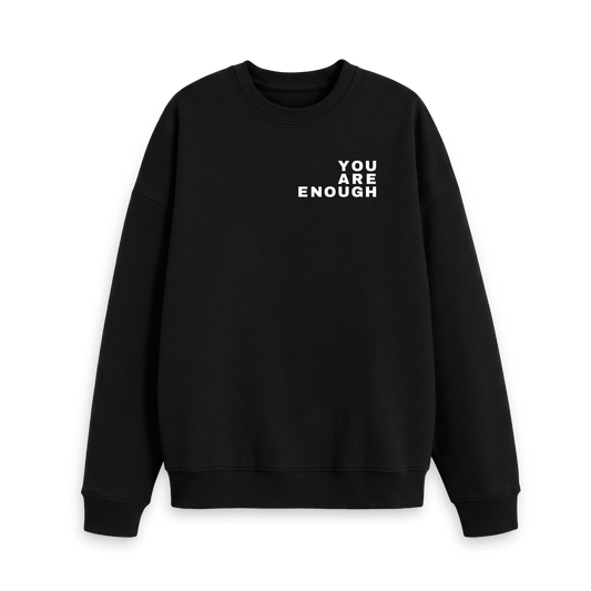 Black Printed Sweater Front