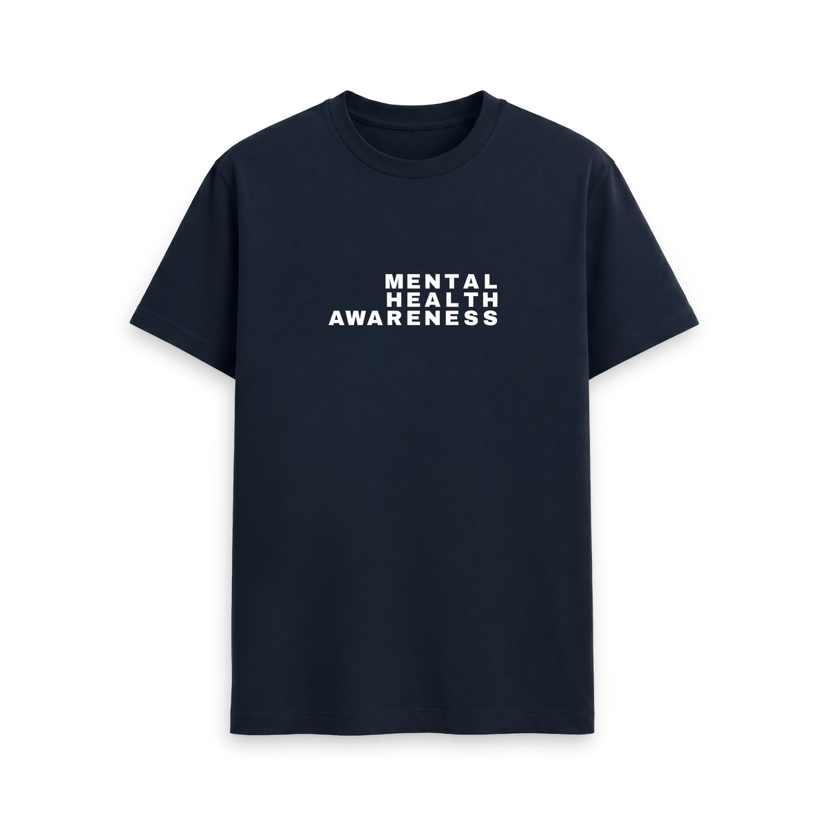 Navy Blue Printed T-shirt Front