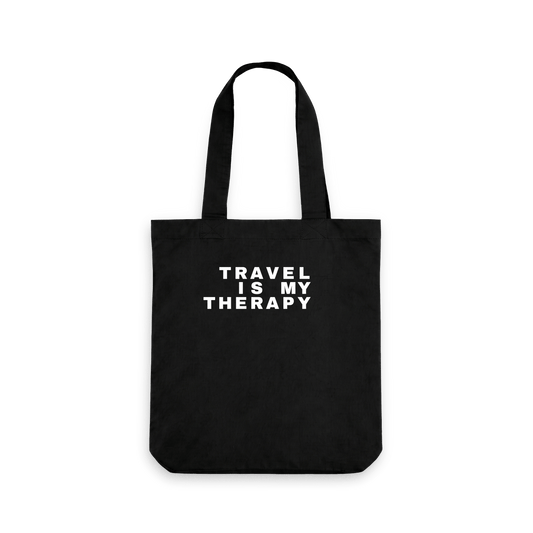 Black Printed Bag Front