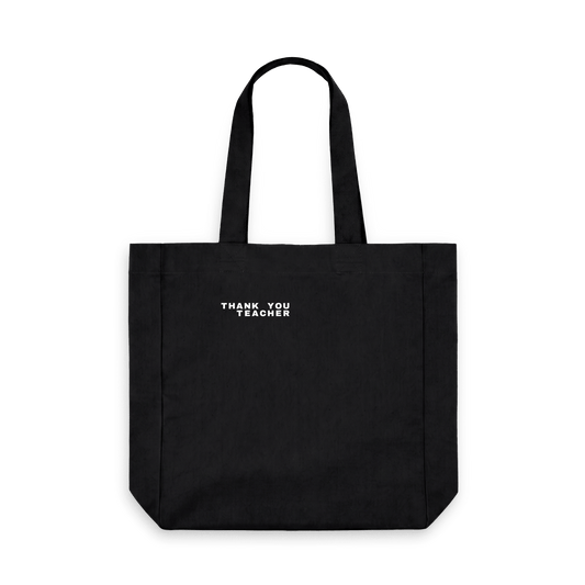 Black Printed Bag Front