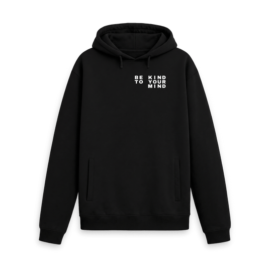 Black Printed Hoody Front
