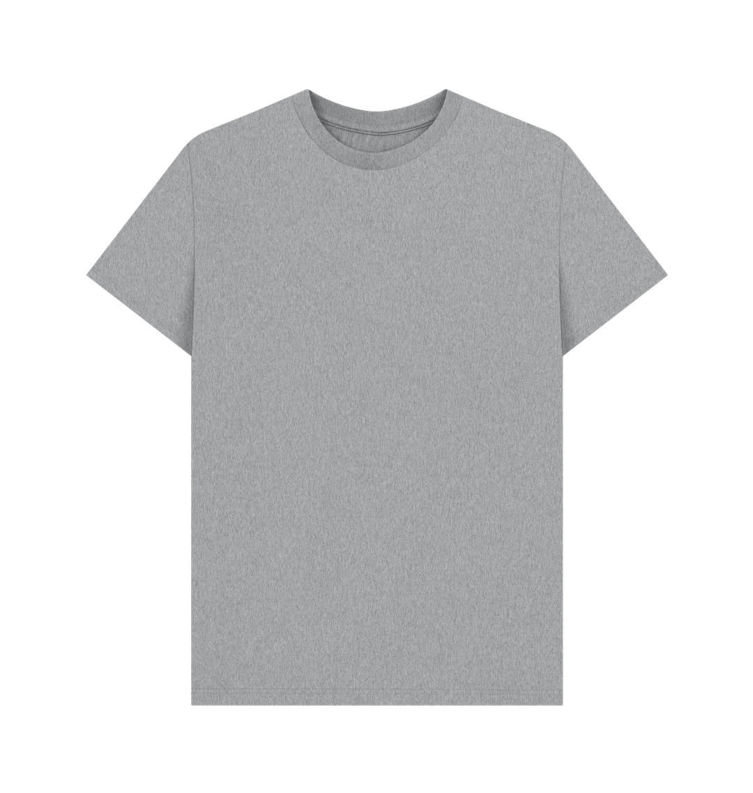 Athletic Grey Plain Organic Cotton Men's T-Shirt