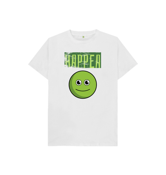 White Organic Cotton Happea Mental Health Clothing Children's T-Shirt