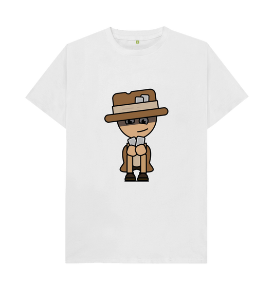 White Organic Cotton Card Player Gambit Men's T-Shirt