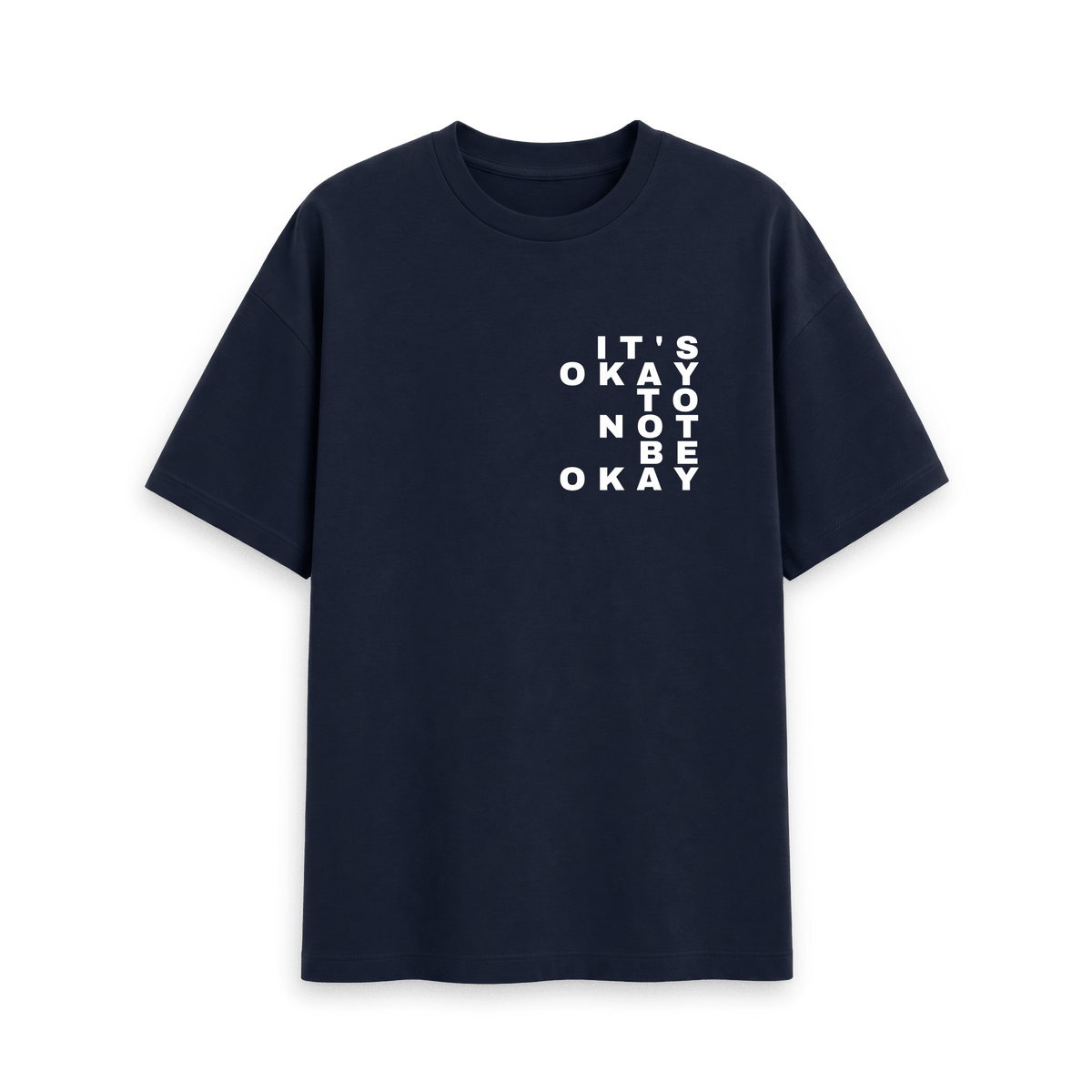Navy Printed T-shirt Front