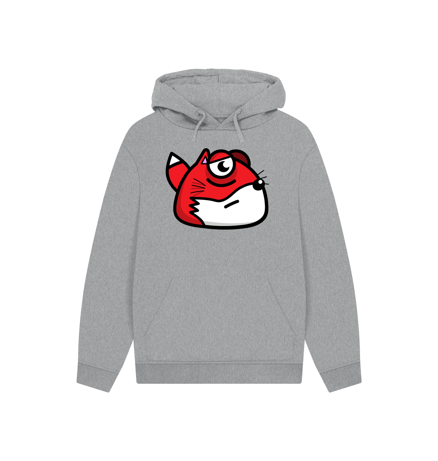 Athletic Grey Printed Hoody Front