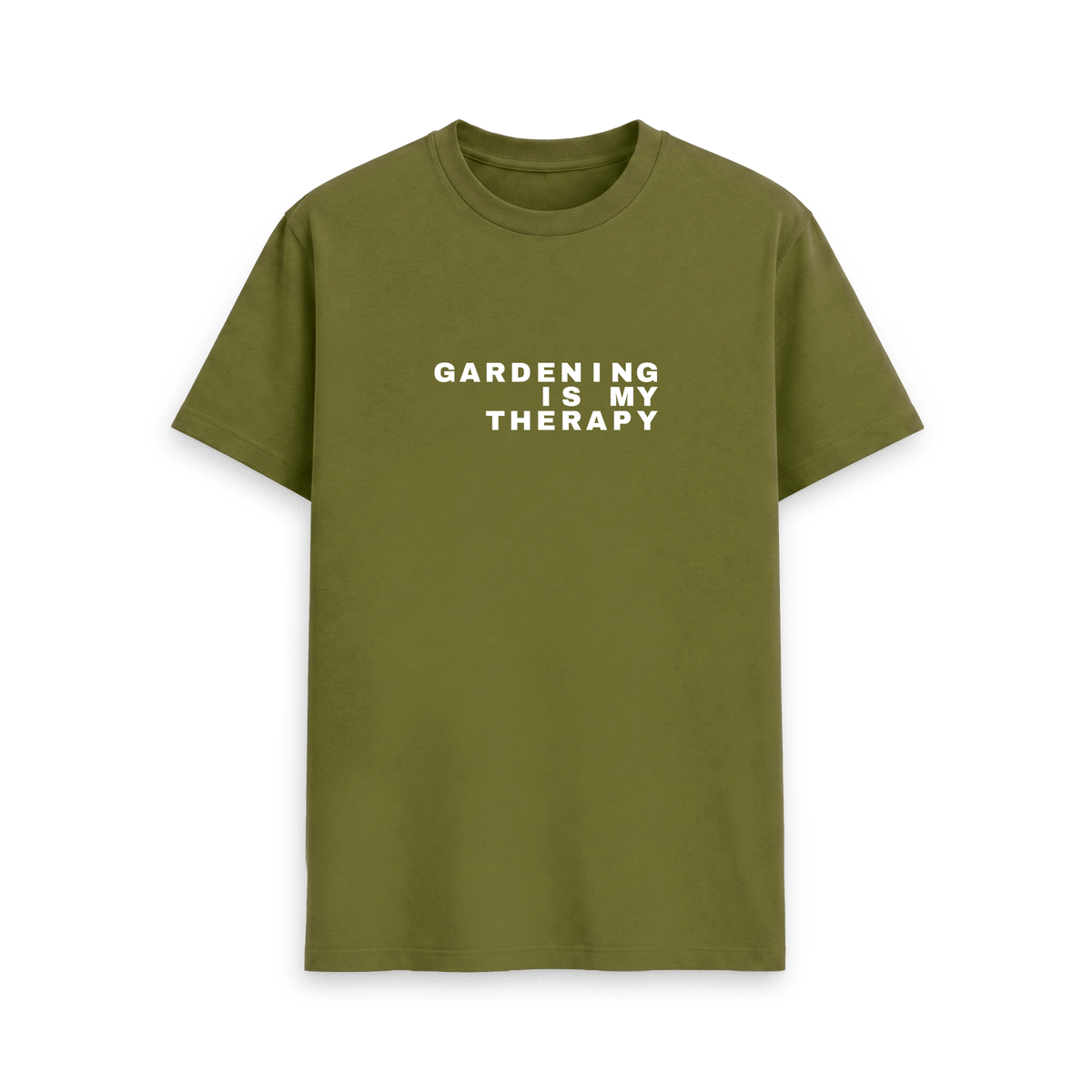 Moss Green Printed T-shirt Front