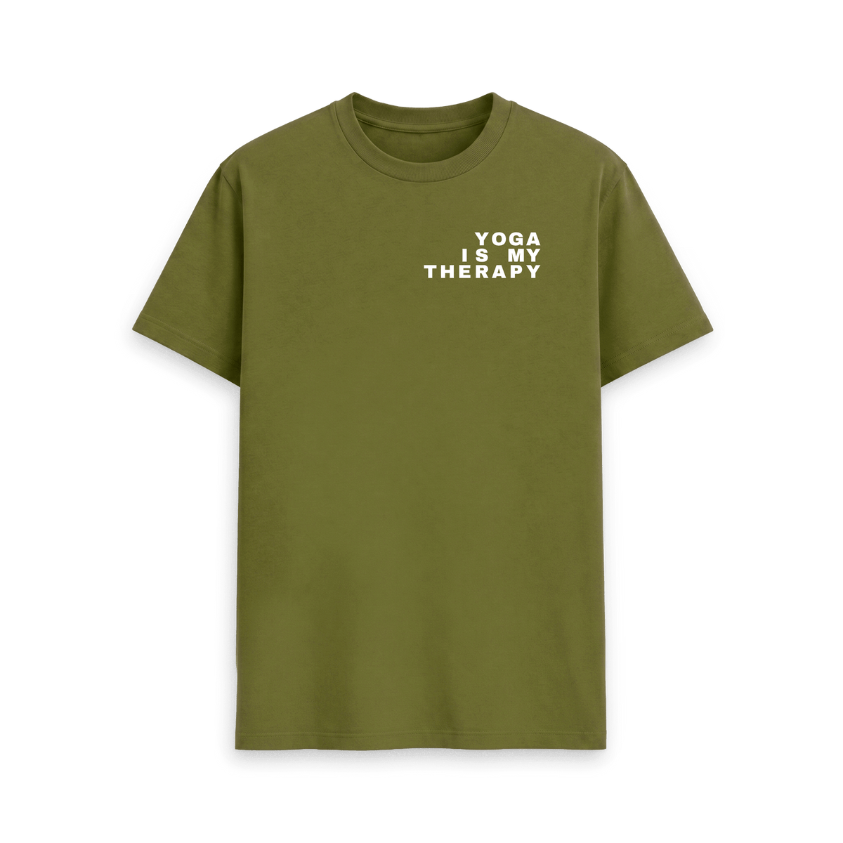 Moss Green Printed T-shirt Front