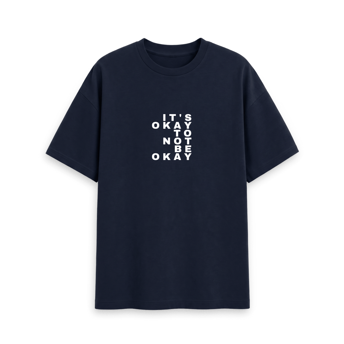 Navy Printed T-shirt Front