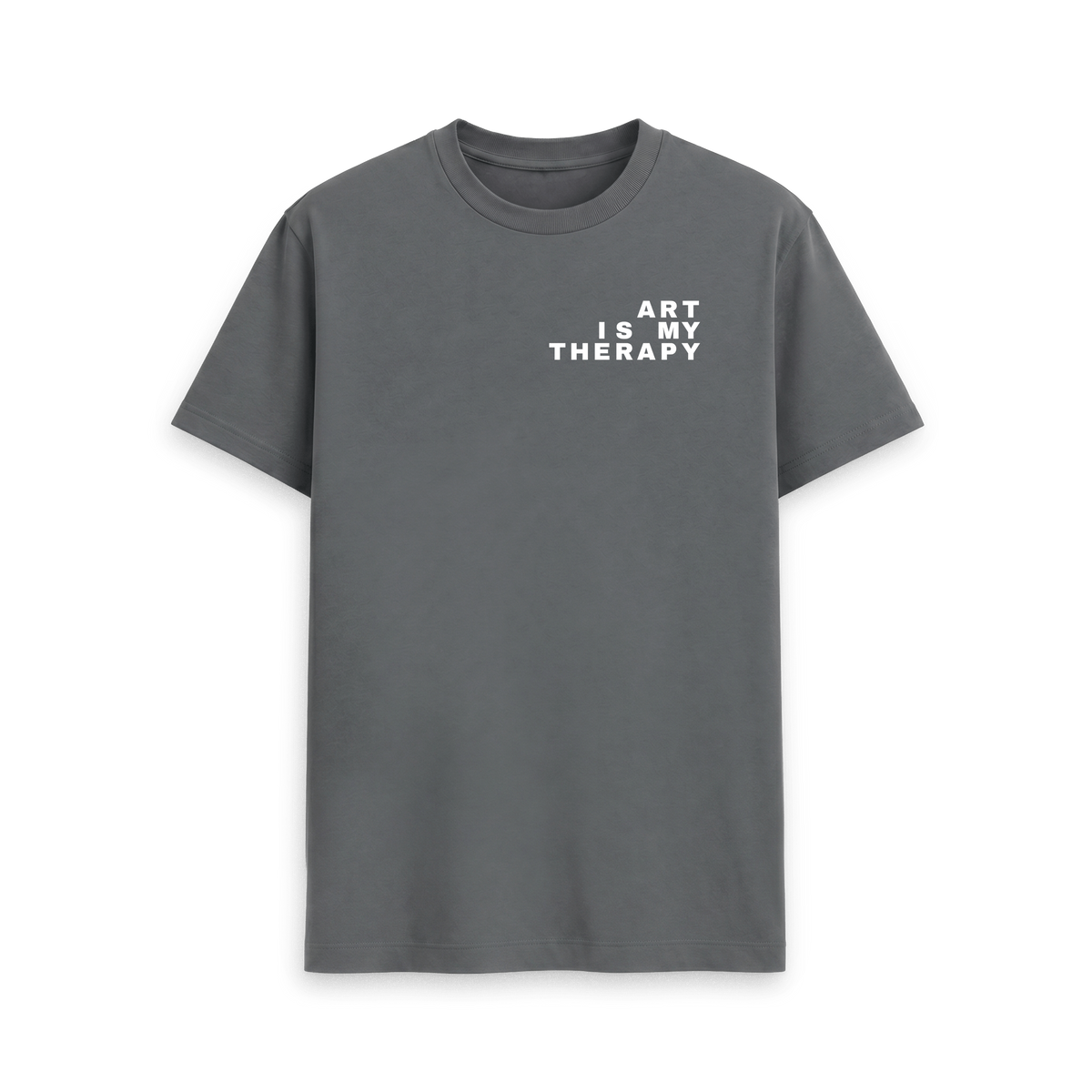 Slate Grey Printed T-shirt Front
