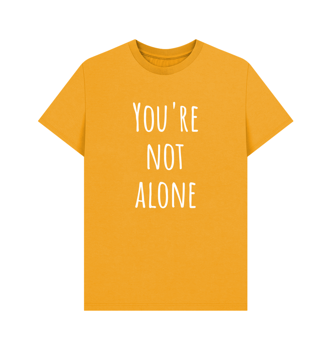 Mustard You're Not Alone Organic Cotton Men's Mental Health T-Shirt