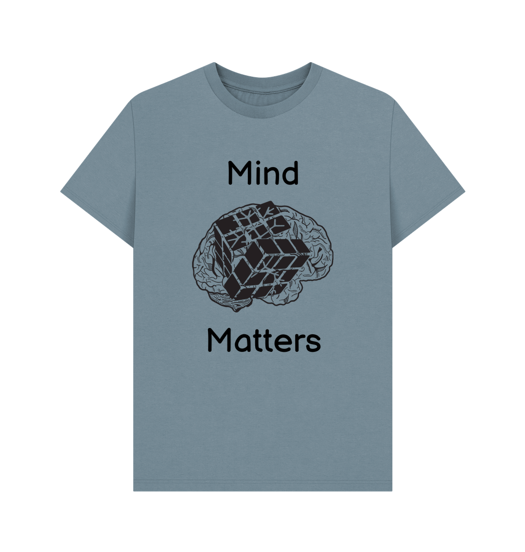 Stone Blue Mind Matters Men's Mental Health Organic Cotton T-Shirt