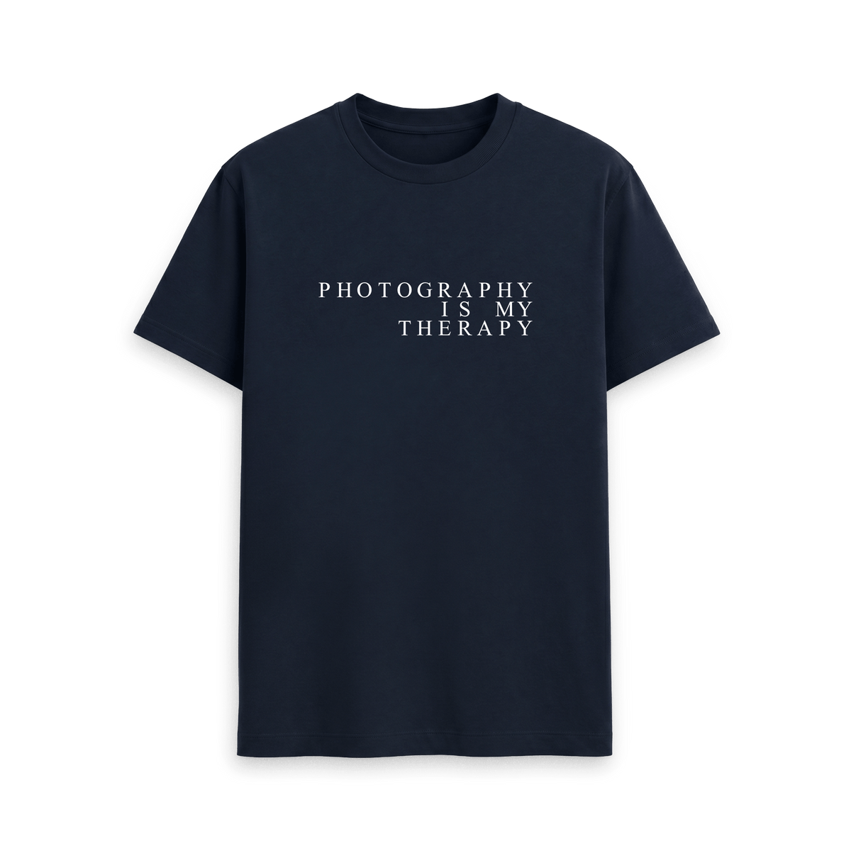 Navy Blue Printed T-shirt Front
