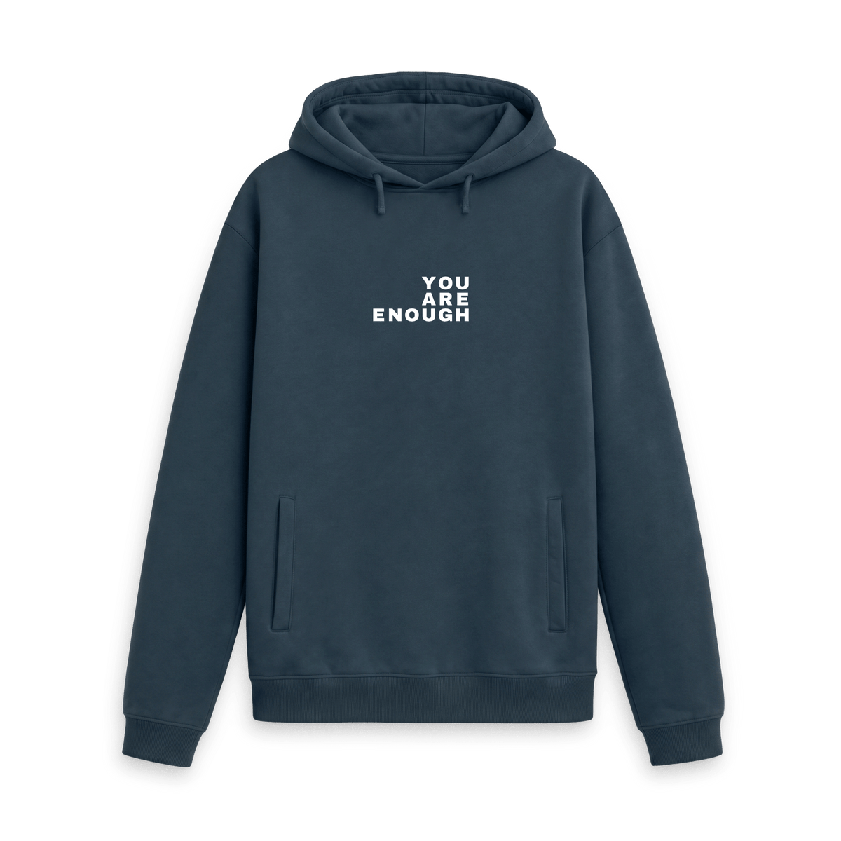 Navy Printed Hoody Front