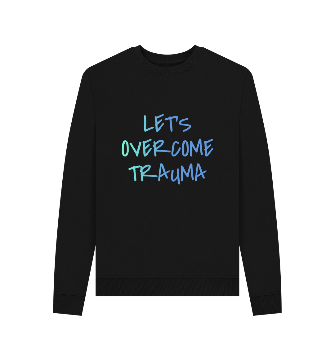 Black Printed Sweater Front