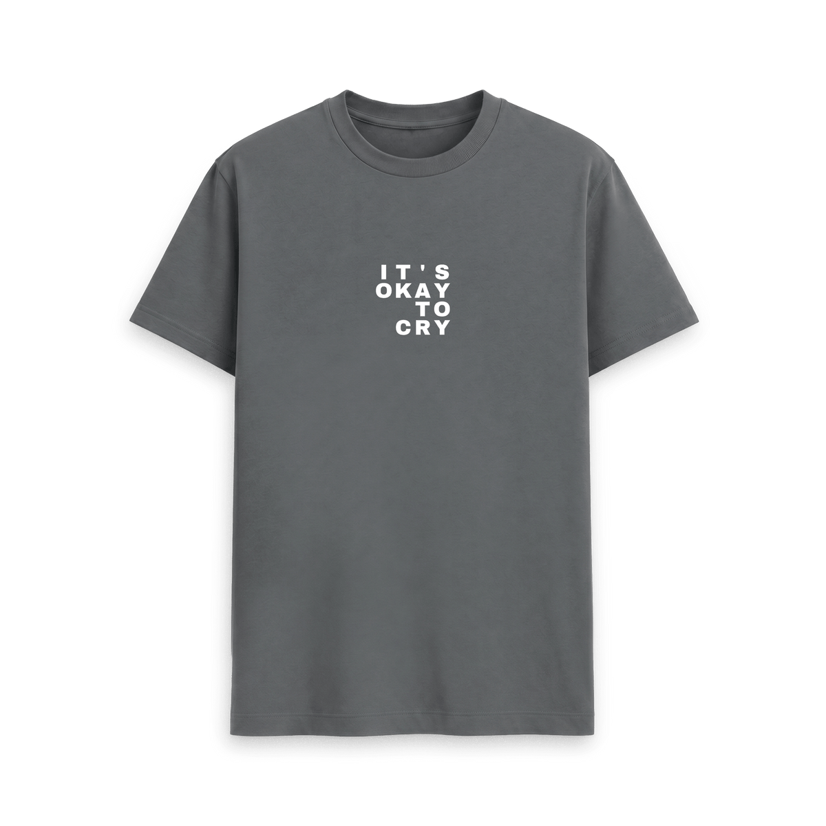 Slate Grey Printed T-shirt Front