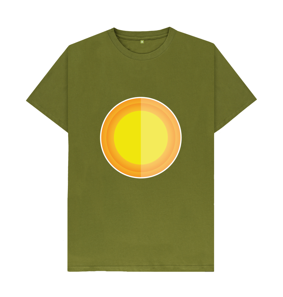 Moss Green Organic Cotton Men's Mental Health T-Shirt Sun