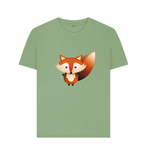 Sage Organic Cotton Fox Women's T-Shirt