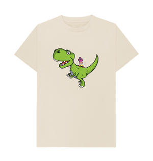 Oat Organic Cotton Shy-nosaur Dinosaur Graphic Only Mental Health Men's T-Shirt