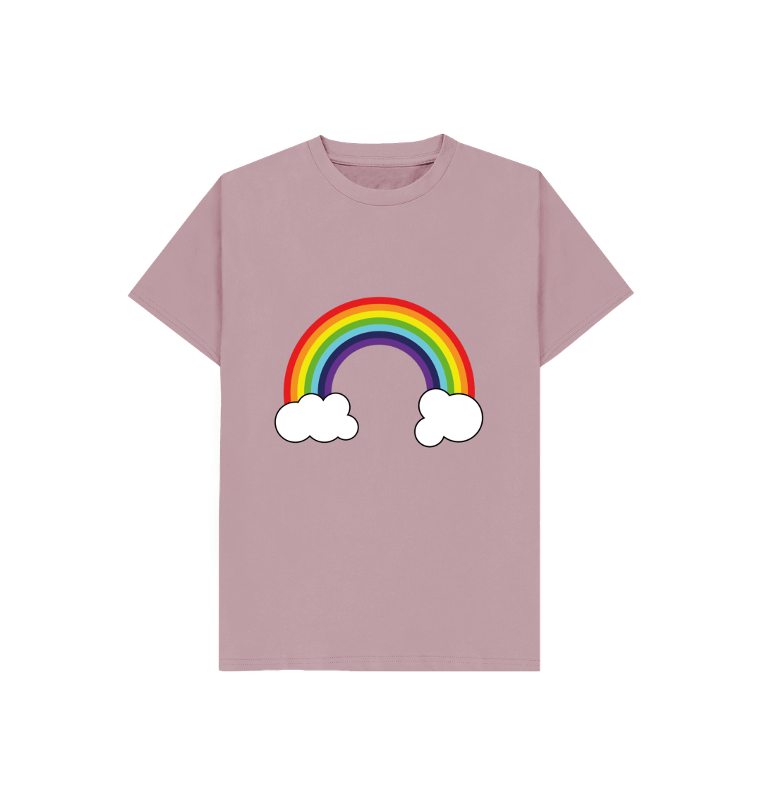 Mauve Organic Cotton Rainbow Graphic Only Mental Health Children's T-Shirt