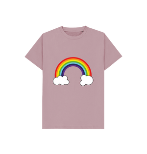 Mauve Organic Cotton Rainbow Graphic Only Mental Health Children's T-Shirt