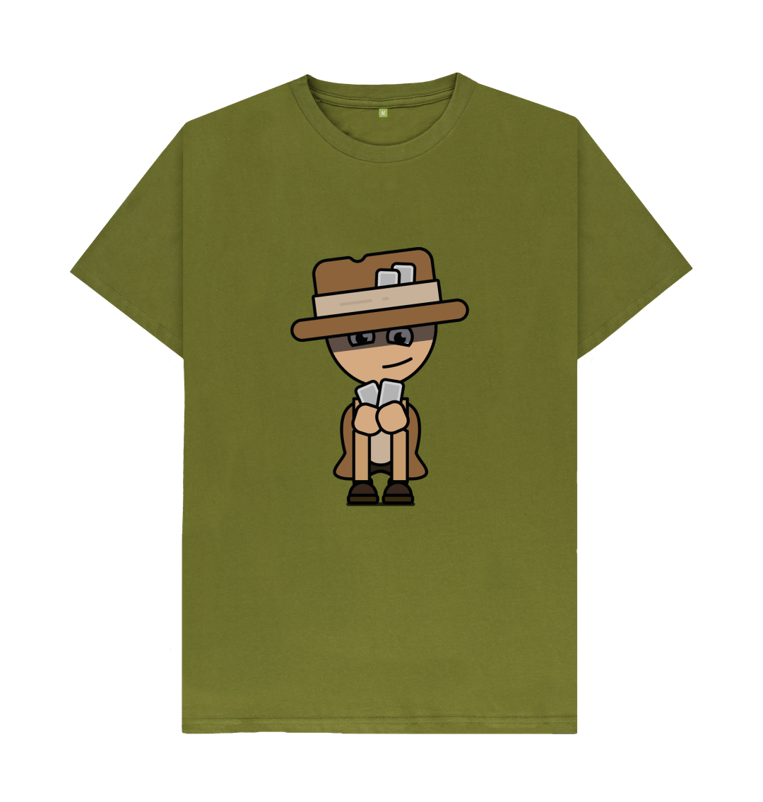 Moss Green Organic Cotton Card Player Gambit Men's T-Shirt