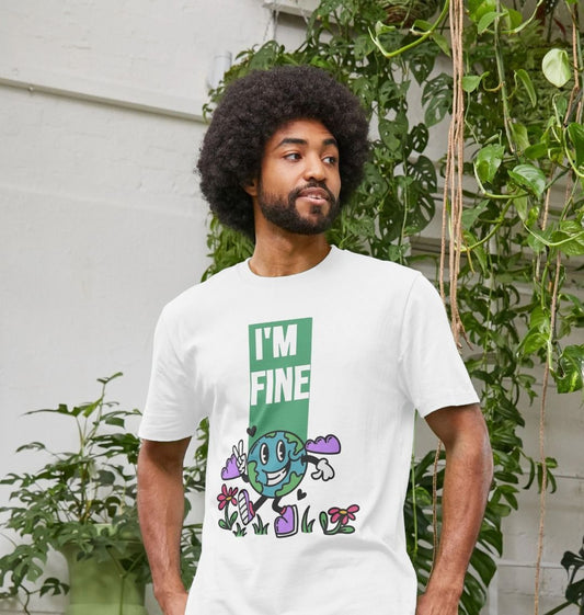 Organic Cotton I'M FINE  Men's Mental Health T-Shirt