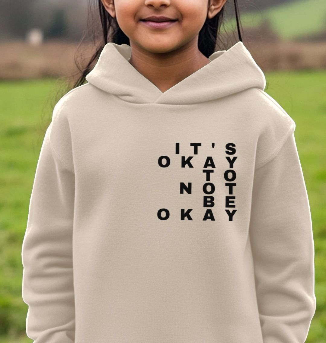 It's Okay to Not Be Okay Children's Organic Cotton Mental Health Hoodie