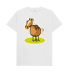 White Organic Cotton Men's Mental Health T-Shirt Funny Grumpy Horse