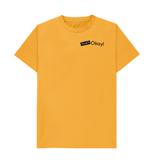Mustard Organic Cotton That's Okay Small Black Logo Mental Health Men's T-Shirt