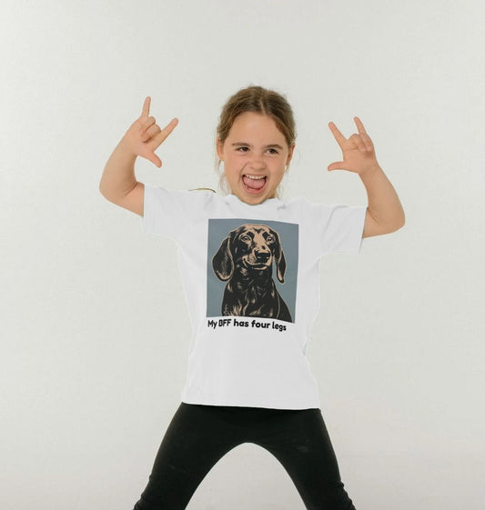 Organic Cotton My BFF has four legs Mental Health Children's T-Shirt