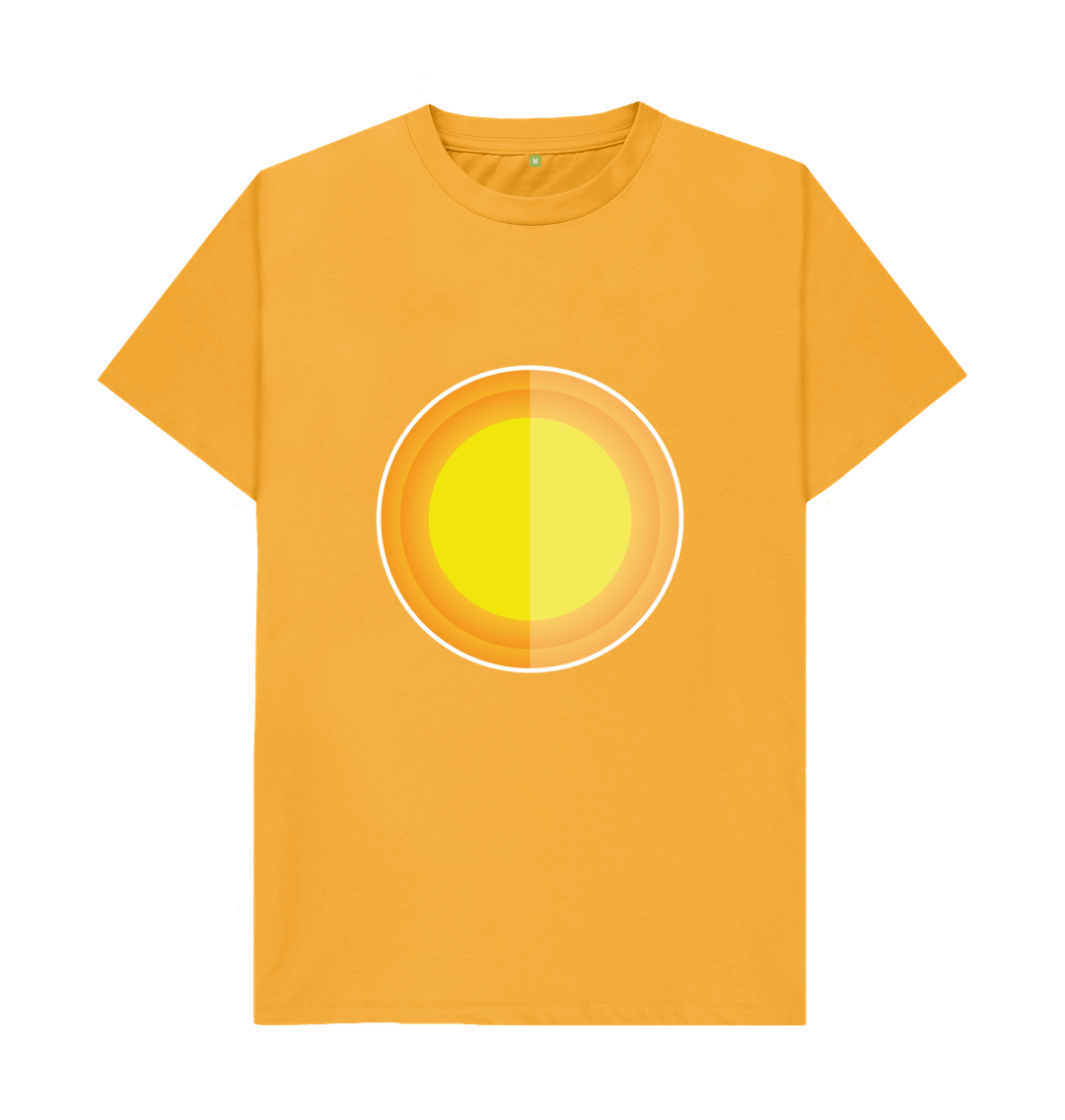 Mustard Organic Cotton Men's Mental Health T-Shirt Sun