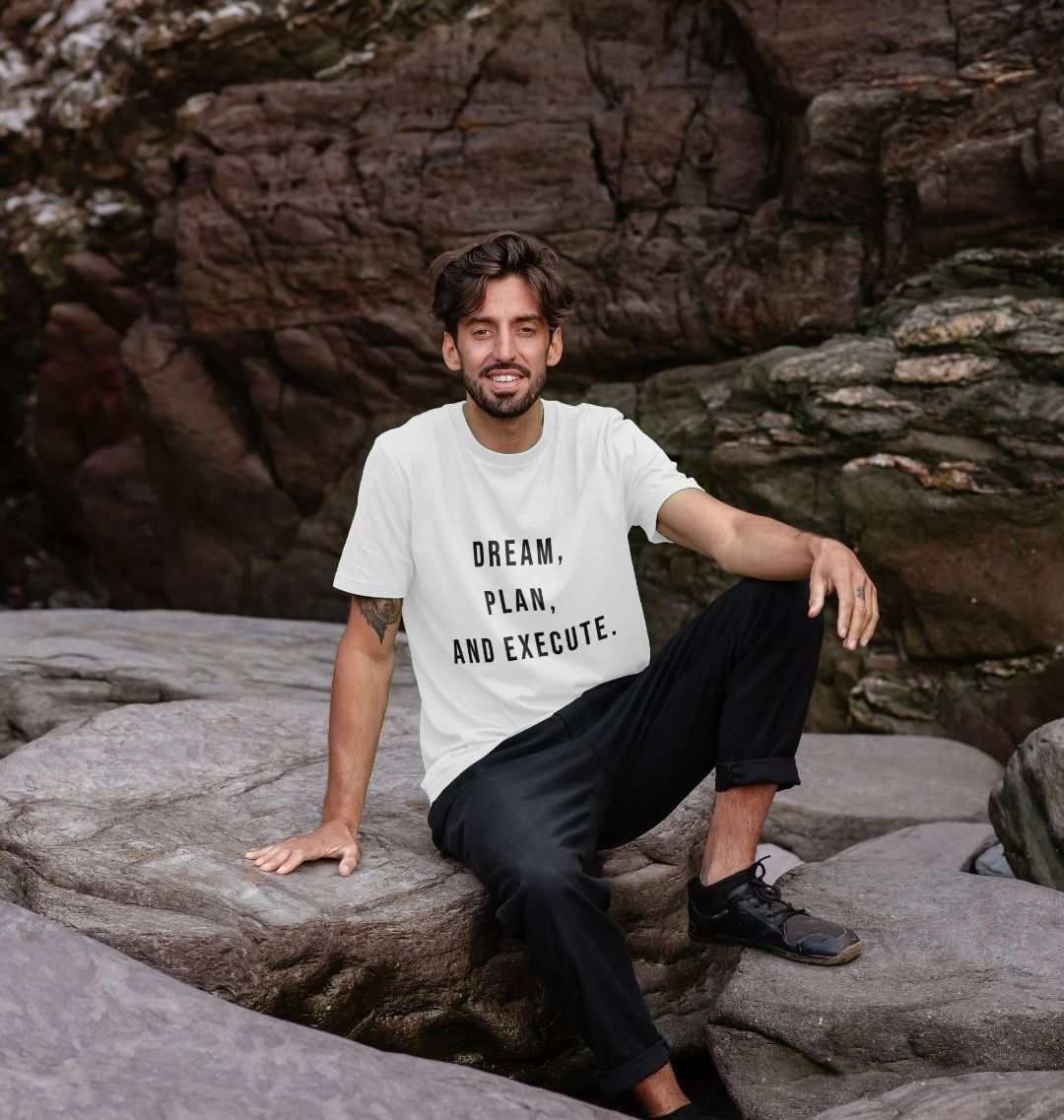 Organic Cotton Dream, Plan, and Execute Men's Mental Health T-shirt