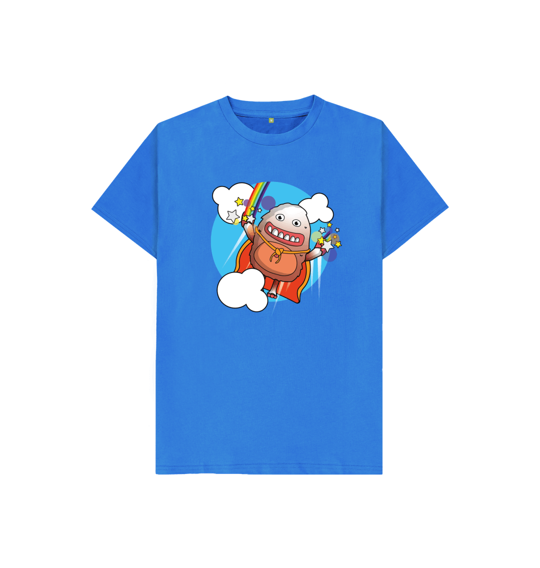 Bright Blue Organic Cotton Kindness is a Superpower Graphic Only Mental Health Children's T-Shirt