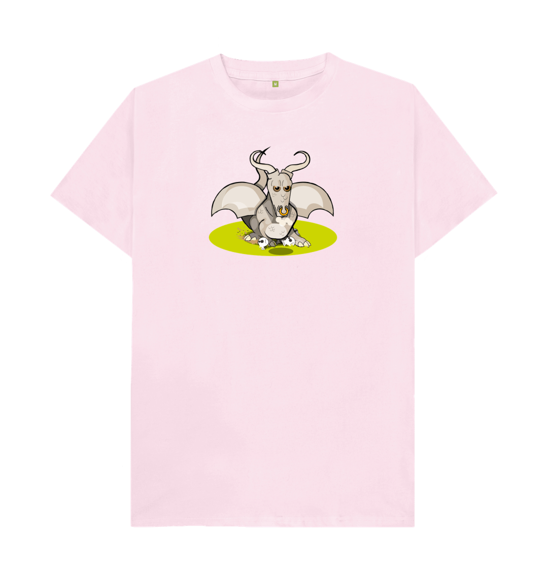 Pink Angry Bull Dragon Men's Organic Cotton Mental Health T-Shirt