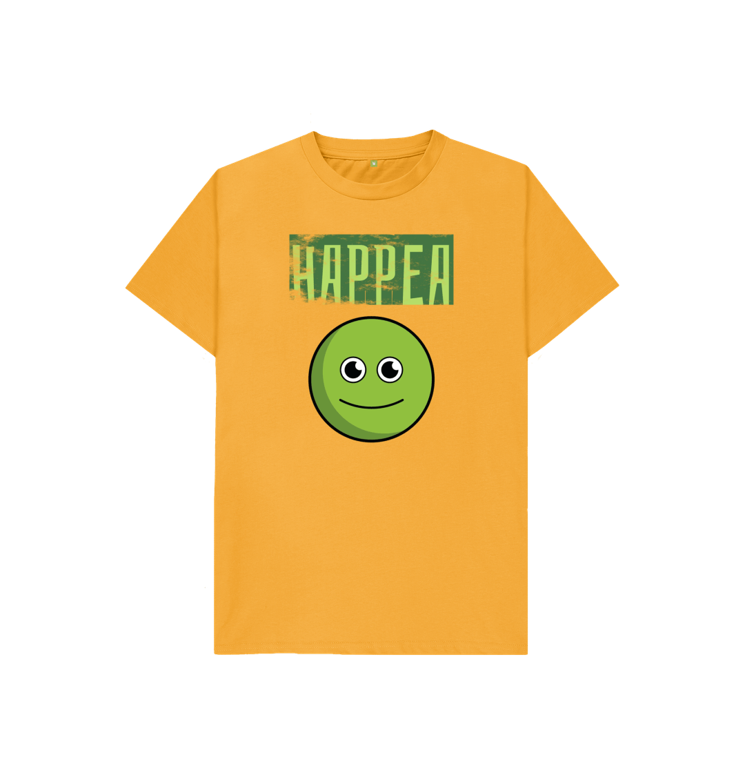Mustard Organic Cotton Happea Mental Health Clothing Children's T-Shirt