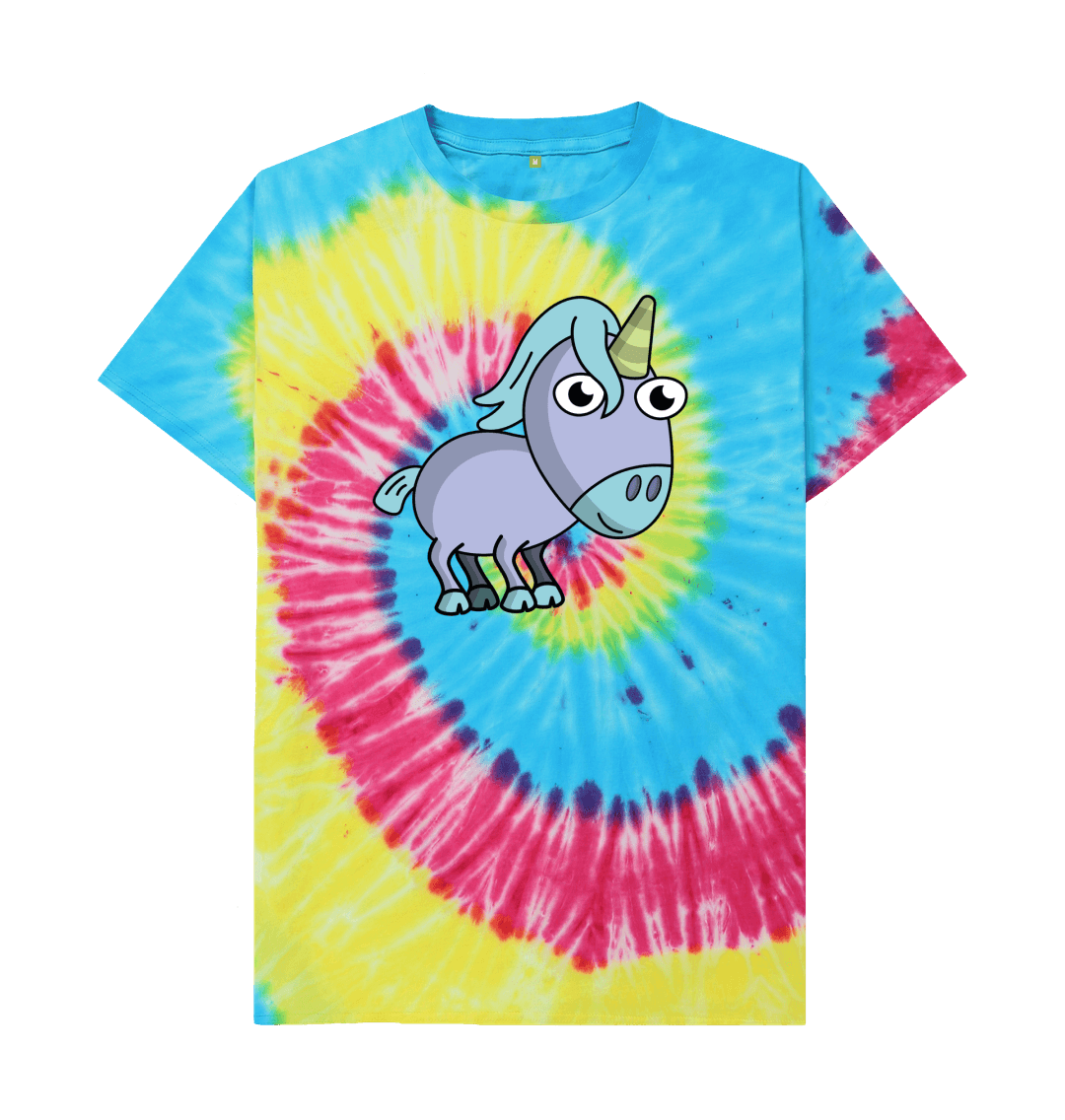 Tie Dye Unicorn Organic Cotton Men's T-shirt