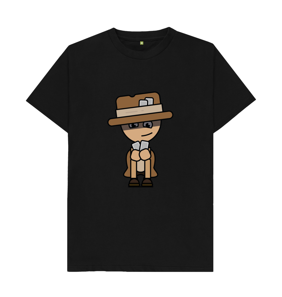 Black Organic Cotton Card Player Gambit Men's T-Shirt