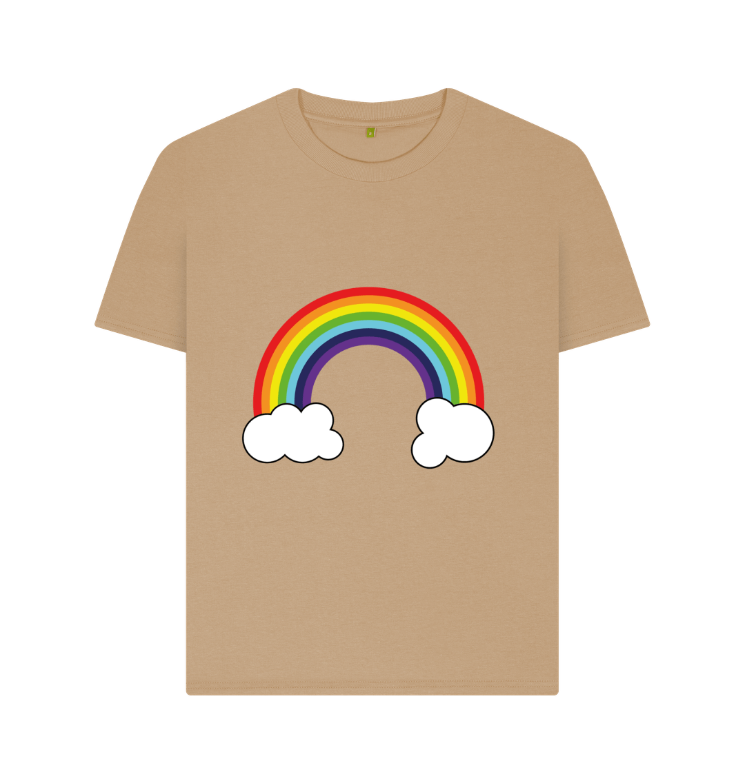 Sand Organic Cotton Rainbow Graphic Only Mental Health Women's T-Shirt