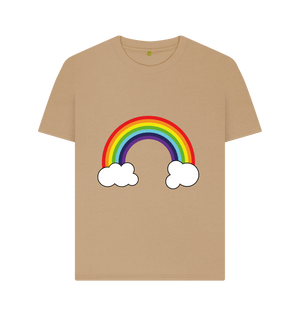 Sand Organic Cotton Rainbow Graphic Only Mental Health Women's T-Shirt
