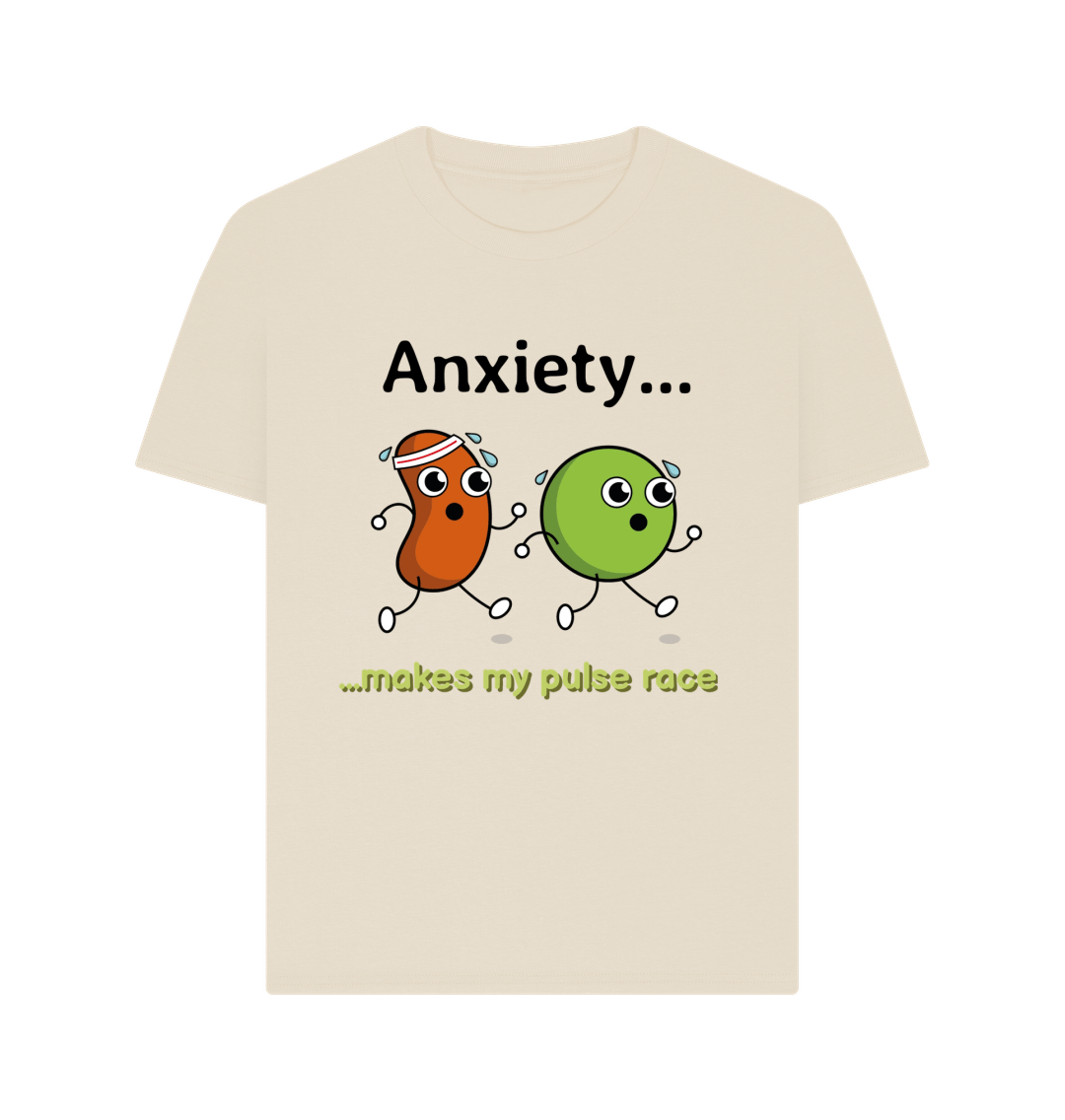 Oat Organic Cotton Anxiety Makes My Pulse Race Mental Health Women's T-Shirt