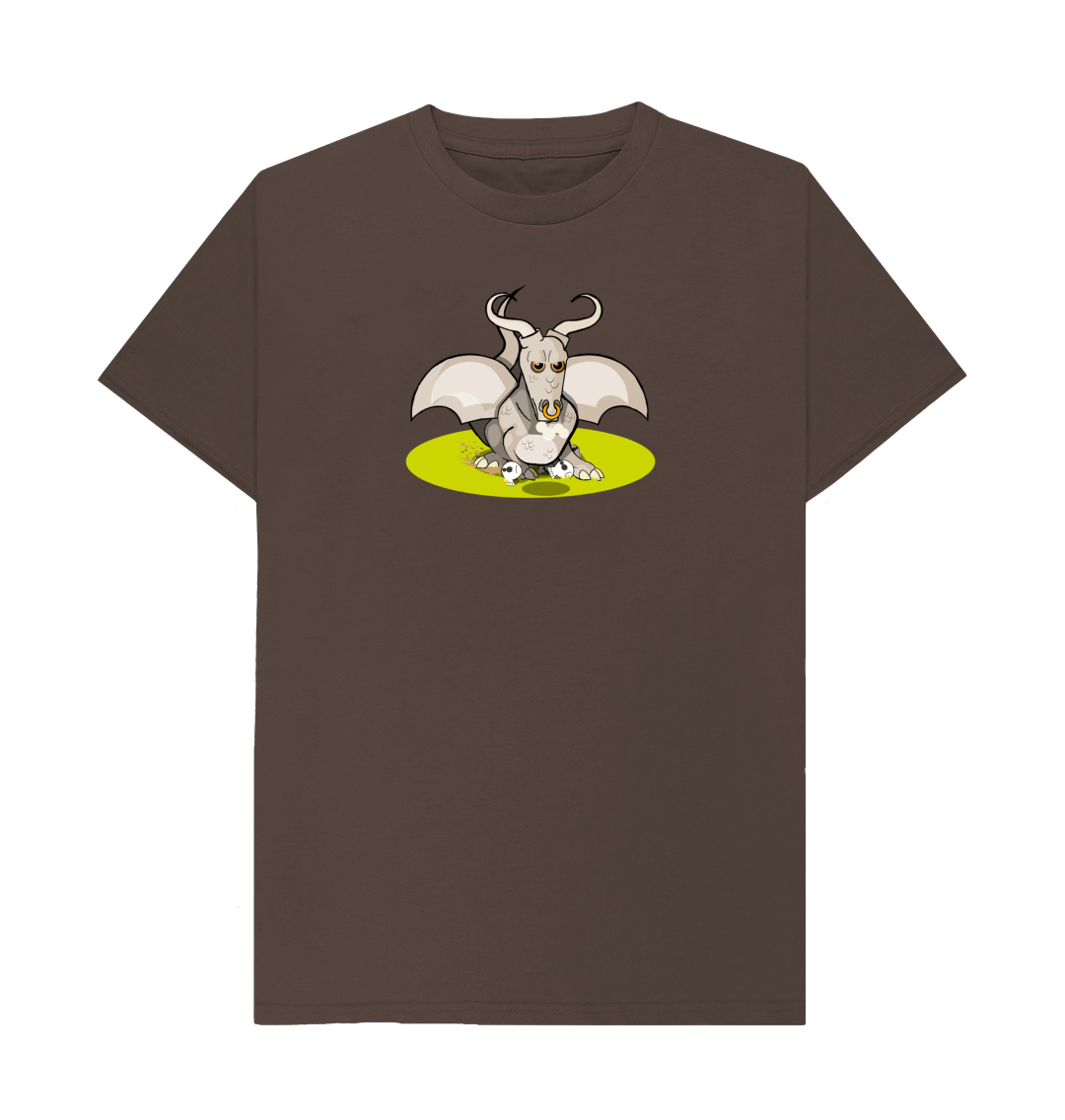 Chocolate Angry Bull Dragon Men's Organic Cotton Mental Health T-Shirt