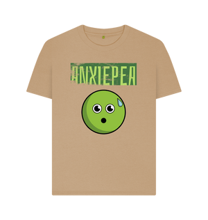 Sand Organic Cotton Anxiepea Mental Health Women's T-Shirt