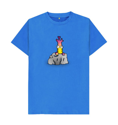 Bright Blue I'm Shy That's Okay Men's Mental Health Emotion T-Shirt Organic Cotton No Text
