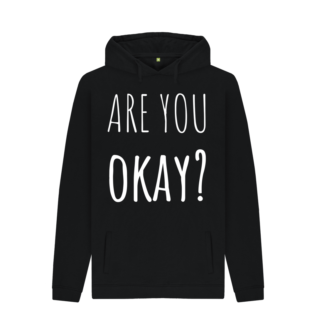 Black Printed Hoody Front