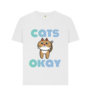 White Organic Cotton Cats Okay Mental Health Women's T-Shirt