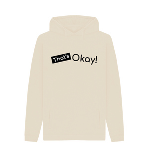 Oat Organic Cotton That's Okay Black Logo Mental Health Clothing Men's Hoodie